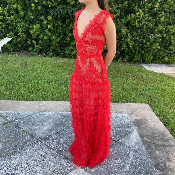 Bronx and Banco Lolita maxi/gown in red size US XS/2 MAKE ME A REASONABLE OFFER! - Picture 11 of 16